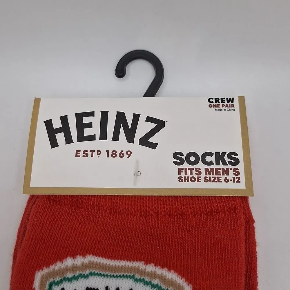 Heinz ketchup socks crew style 1 pair
